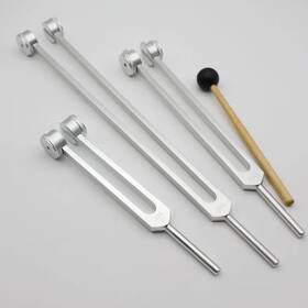 Owzars 32hz-64hz-128hz-tf Otto Tuner Set 32hz 64hz 128hz Weighted Bone Healing Sound Therapy With Striker