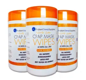 Pss001c Patientsleepsupplies Patient Sleep Supplies Cpap Mask Wipes Lite Citrus - 3 Packs Of 62