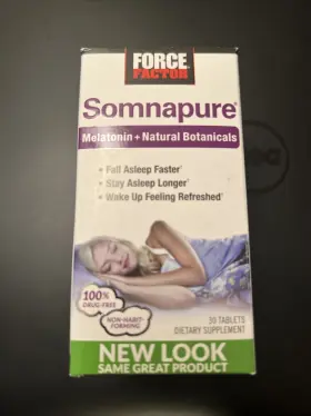 Pkl-som030st-fg Peak Life Force Factor Somnapure Natural Sleep Aid With Melatonin 3 Mg 30 Tablets