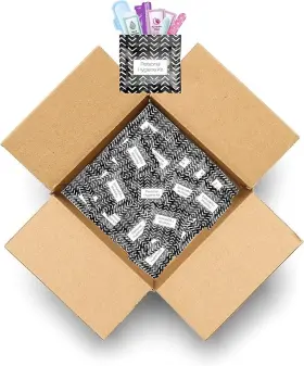 Ph Advantage 810104580144 Black Treads Style Menstrual Kit All-in-one 100 Pack Convenience On The Go