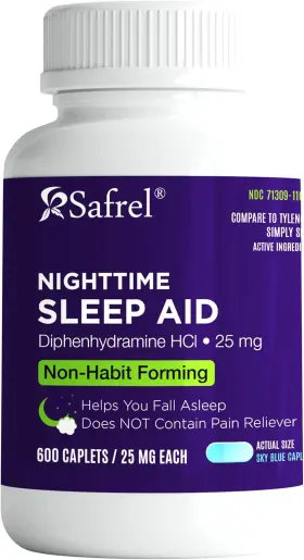Pharmaceuticals 313041797717 Nighttime Sleep Aid Diphenhydramine Hcl 25mg Strong Non Habit-forming Restful
