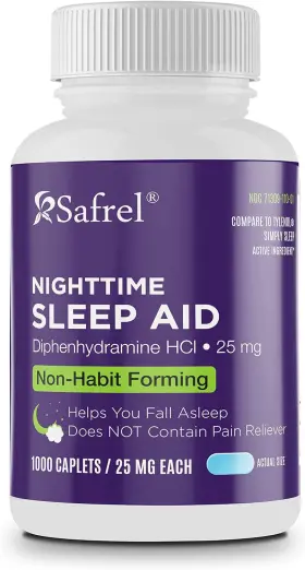Pharmaceuticals 445013099086 Fall Asleep Faster Wake Up Refreshed Non-habit Forming 25mg Diphenhydramine Aid