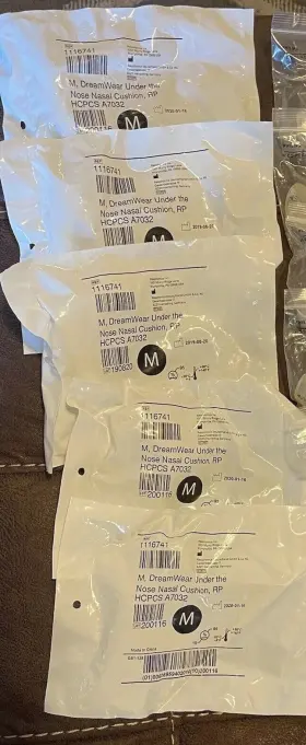 1116741 Philips Lot Of 5 Respironics Dreamwear Under Nose Nasal Cushion Medium
