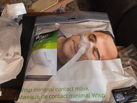 Philips 1118067 Sealed - Respironics Wisp Nasal Mask Xl Fabric Frame # And 6 Cushions