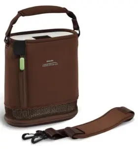 1119897 Philips New Pr Brown Carrying Case For Simplygo Mini Portable O2