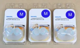 160322 Philips Lot Of 3 Respironics Nuance Pro Gel Pillows Cushion Medium New