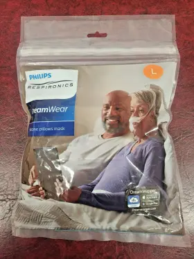 Philips 606959060845 Respironics Dreamwear Silicone Pillows Mask Size Large Without Headgear