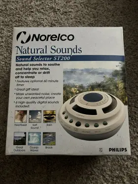 St200 Philips Norelco 075020220202 Natural Sounds Selector Rain Ocean Soothe Relax Peaceful