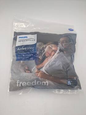 Philips Respironics 1090623 Philip S Amara View Minimal Contact Full Face Mask Med. With Headgear