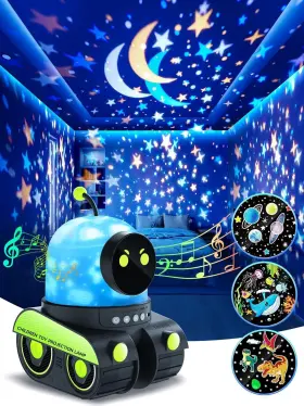 Wh-e13 Pikoy Projector Night Light For Kids 15 Sounds 12 Films Nightlight