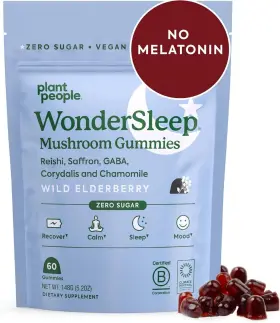 Plant People 860006835668 Wondersleep Mushroom Gummies Supplement For Sleep And Relaxation
