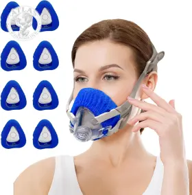 Playwoowgo 445001084001 8 Pack Cpap Mask Liners Comfort Silky Covers One Size Compatible With
