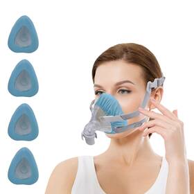 Playwoowgo 734038938393 4 Pack Cpapft Mask Liners Covers For Seal Cushion Medium Ice Blue