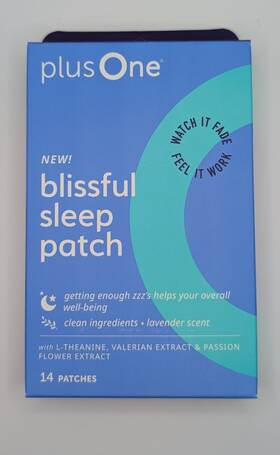 Plusone 6886 Blissful Sleep Patch 14 Aid Patches L-theanine Valerian Lavender