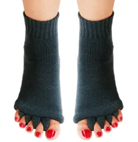 Plustrong 659516869641 Yoga Sports Gym Five Toe Separator Socks Foot Alignment Dark Navy