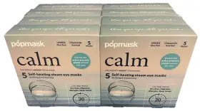 Popmask 060705210345 40 Pack X Calm Self-heating Eye Mask - Chamomile Scented Soothing