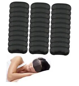 B003 Porsming Sleep Eye Mask Blindfold With Nose Pad And Elastic Strap 4 Black 30 Pack