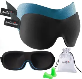 Mask099 Prettycare 3d Sleep Mask 2 Pack Eye For Side Sleeper A-black&blue