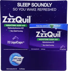 Procter & Gamble 313028430484 Zzzquil Nighttime Non-habit Forming Sleep Aid Fall Asleep Fast And Wake Refresh