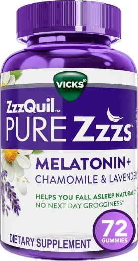 Procter & Gamble 313091228261 Zzzquil Pure Zzzs Melatonin Sleep Aid Gummies Helps You Fall Asleep Naturally