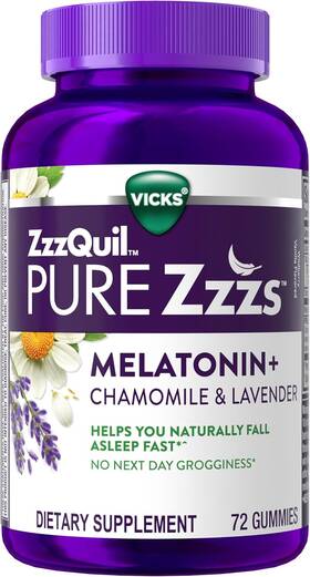 Procter & Gamble 313099554539 Zzzquil Pure Zzzs Melatonin Gummies Sleep Aid 2mg With Chamomile &