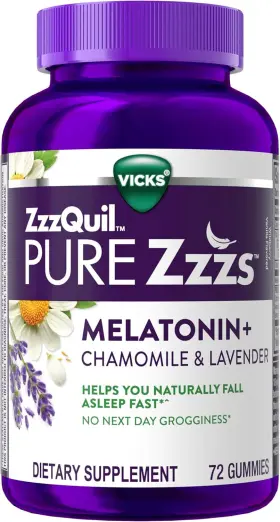 Procter & Gamble 313099554539 Zzzquil Pure Zzzs Melatonin Gummies Sleep Aid 2mg With Chamomile