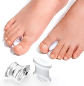 H3-h017 Promifun Gel Toe Separators To Straighten Overlapping Toes 12 Packs Of Claer