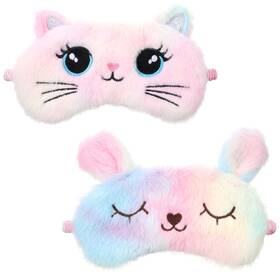 Psyqtsuary 5013ihws9256 2 Pcs Cute Plush Sleep Mask Soft Animal Eye Covers For Women Travel