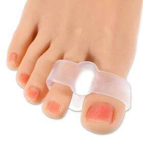 Ptwola 705962 Bunion Corrector Gel Toe Separators With 2 Loops Silicone Big Clear White