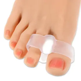 705962 Ptwola Bunion Corrector Gel Toe Separators With 2 Loops Silicone Big Clear White