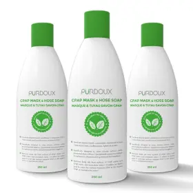 Purdoux 718207522514 Cpap Cleaning Soap For Hose And Mask 3 Bottle 250ml/8.04 Oz Pack Gree