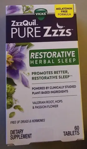 Pure 323900042551 Zzzquil Zzzs Restorative Herbal Sleep 60 Tablet