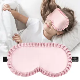 Pyopbow 769256686986 Kids Sleep Mask Eye Cover 100% Real Mulberry Silk 1 Count Pack Of Pink