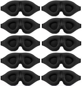 Qiseqiro G1-ow63-vmem 10 Pack Sleep Mask Blackout 3d Sleeping 1 Count Of Black