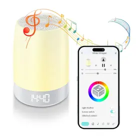 Qivine 414020601155 White Noise Machine For Sleeping 32 Soothing Sounds 8 Colors Night Light So