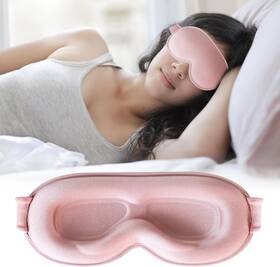 Quwolace 725889855229 Sleep Mask Upgraded 3d Deep Contoured Eye For Sleeping No Pressure Pink
