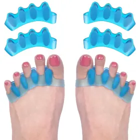 R Roocke 746095803644 4 Pcs Gel Toe Spacers For Women Correct Hammer One Size Blue