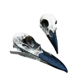 B09vnkt4w2 Raven Ranch Studio Skull Hair Clip Gothic Witchy Viking Wedding Accessory