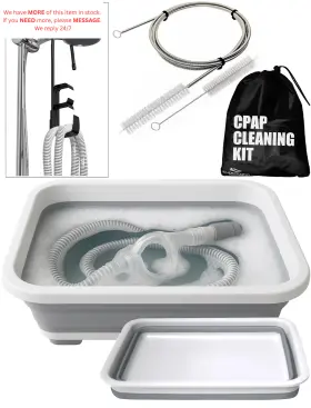 Yo-585k-6kia Rawrock Cpap Cleaning Kit For Hose And Mask Hanger With Grey Basin