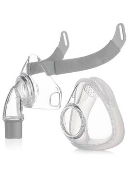 React Health Sff4003 Siesta Full Face Mask Small Clear Cushion Ergonomic Design Open Vision Sleep Aid