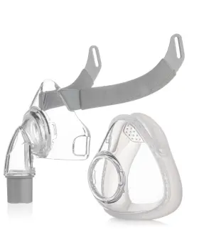 Sff4003 React Health Siesta Full Face Mask Small Clear Cushion Ergonomic Design Open Vision Sleep Aid