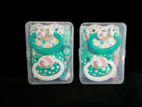 Rearz 831904006467 Alpaca Adult Pacifiers With Clips Set 2 Packs Of Pacifier/soother