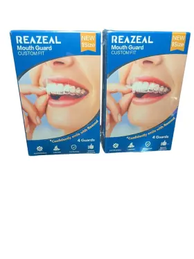 230130 Reazeal Mouth Guard New One Size Custom Fit Brand Sealed Lot Of 2 Boxes
