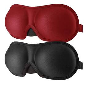 Reebent 770561100463 3d Eye Mask For Sleeping Machine 2 Count Pack Of 1 Black Red