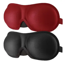 Reebent 770561100463 3d Eye Mask For Sleeping Machine 2 Count Pack Of 1 Black Red