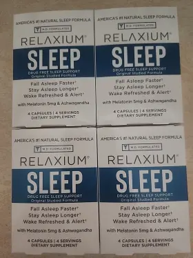 Relaxium 035046136062 Sleep Drug Free Support 4 Packs Of Vegan Capsules