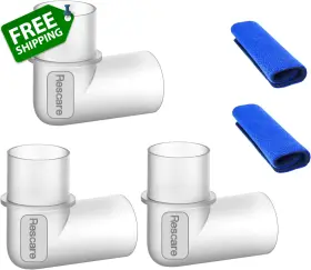 Aircurve10 Rescare 37394 Tubing Elbow 3 Pack Replacements Compatible With Airsense10 And