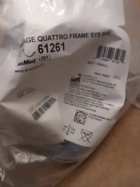 R001-348 Resmed 61261 Mirage Quattro Frame Sys - Size Small R001-348/3 Factory Sealed