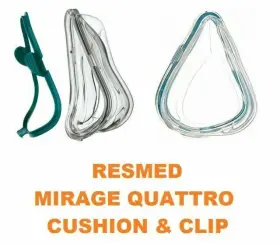 61293 Resmed New Mirage Quattro Cushion And Clip Large