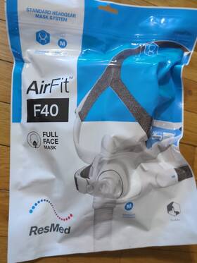 Resmed 619498646012 Airfit F40 Replacement Standard Headgear Mask System Sealed Medium